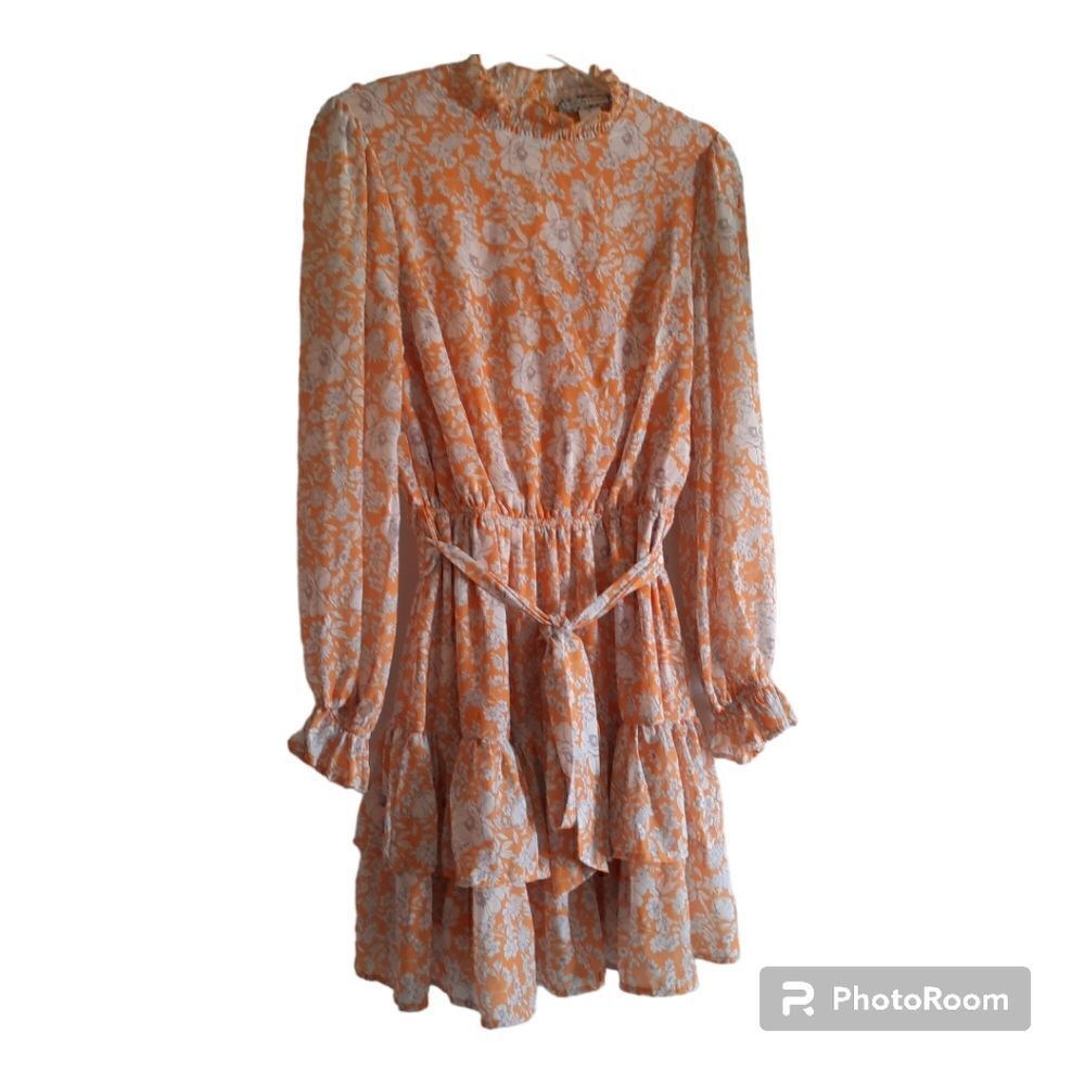 A. Calin by Flying Tomato Floral Ruffle Dress